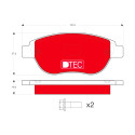 Jogo de pastilhas para travão de disco DTEC COTEC