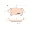 Conjunto de 4 pastilhas de freio COTEC TRW GDB1470