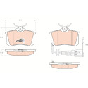 Conjunto de 4 pastilhas de freio COTEC TRW GDB1475