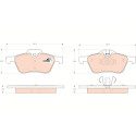 Conjunto de 4 pastilhas de freio COTEC TRW GDB1476