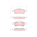 Conjunto de 4 pastilhas de freio TRW GDB1477