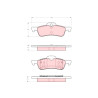 Conjunto de 4 pastilhas de freio TRW GDB1477