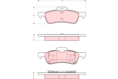 Conjunto de 4 pastilhas de freio TRW GDB1477