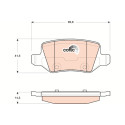 Conjunto de 4 pastilhas de freio COTEC TRW GDB1481