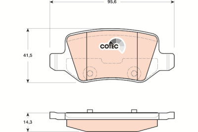 Conjunto de 4 pastilhas de freio COTEC TRW GDB1481