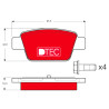 Jogo de 4 pastilhas de freio DTEC COTEC TRW GDB1485DTE