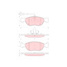 Conjunto de 4 pastilhas de freio TRW GDB1486