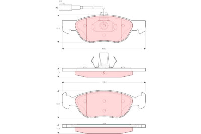 Conjunto de 4 pastilhas de freio TRW GDB1486
