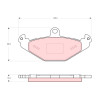 Conjunto de 4 pastilhas de freio TRW GDB1494