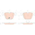 Conjunto de 4 pastilhas de freio COTEC TRW GDB1502