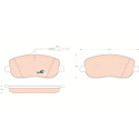 Conjunto de 4 pastilhas de freio COTEC TRW GDB1503