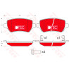 Jogo de 4 pastilhas de freio DTEC COTEC TRW GDB1515DTE