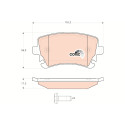 Conjunto de 4 pastilhas de freio COTEC TRW GDB1516