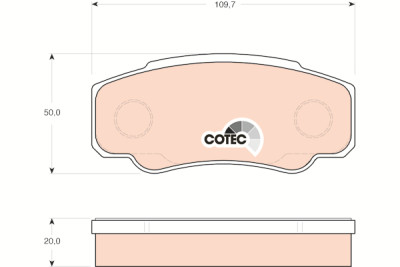 Conjunto de 4 pastilhas de freio COTEC TRW GDB1521