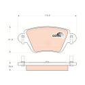 Conjunto de 4 pastilhas de freio COTEC TRW GDB1525