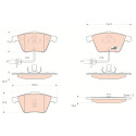 Conjunto de 4 pastilhas de freio COTEC TRW GDB1528
