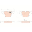 Conjunto de 4 pastilhas de freio COTEC TRW GDB1530