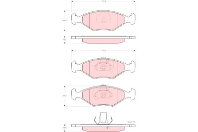 Conjunto de 4 pastilhas de freio TRW GDB1533