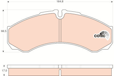 Conjunto de 4 pastilhas de freio COTEC TRW GDB1534