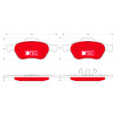 Jogo de 4 pastilhas de freio DTEC COTEC TRW GDB1540DTE
