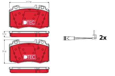 Jogo de pastilhas para travão de disco DTEC COTEC
