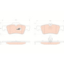 Conjunto de 4 pastilhas de freio COTEC TRW GDB1546