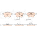 Conjunto de 4 pastilhas de freio COTEC TRW GDB1554