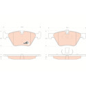 Conjunto de 4 pastilhas de freio COTEC TRW GDB1559