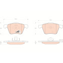 Conjunto de 4 pastilhas de freio COTEC TRW GDB1565