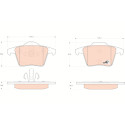 Conjunto de 4 pastilhas de freio COTEC TRW GDB1566