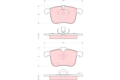 Conjunto de 4 pastilhas de freio TRW GDB1567