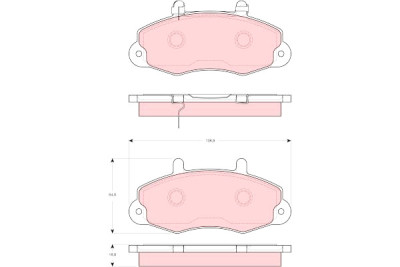 Conjunto de 4 pastilhas de freio TRW GDB1572