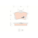Conjunto de 4 pastilhas de freio COTEC TRW GDB1578