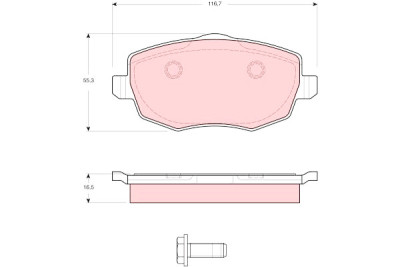 Conjunto de 4 pastilhas de freio TRW GDB1592