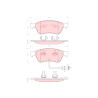 Conjunto de 4 pastilhas de freio TRW GDB1598