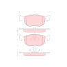 Conjunto de 4 pastilhas de freio TRW GDB1618