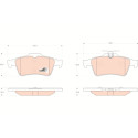 Conjunto de 4 pastilhas de freio COTEC TRW GDB1621
