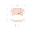Conjunto de 4 pastilhas de freio COTEC TRW GDB1622
