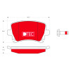 Jogo de 4 pastilhas de freio DTEC COTEC TRW GDB1622DTE