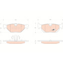 Conjunto de 4 pastilhas de freio COTEC TRW GDB1626