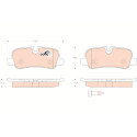 Conjunto de 4 pastilhas de freio COTEC TRW GDB1632