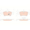 Conjunto de 4 pastilhas de freio COTEC TRW GDB1643