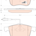 Conjunto de 4 pastilhas de freio COTEC TRW GDB1647