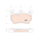 Conjunto de 4 pastilhas de freio COTEC TRW GDB1652