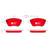 Jogo de 4 pastilhas de freio DTEC COTEC TRW GDB1654DTE