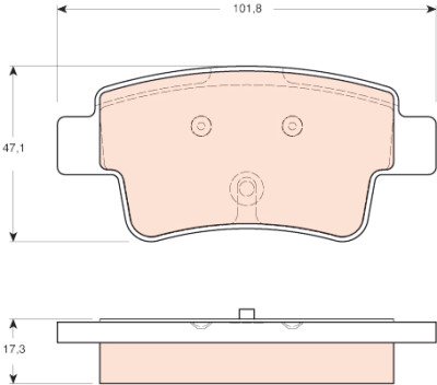 Conjunto de 4 pastilhas de freio TRW GDB1656