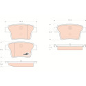 Conjunto de 4 pastilhas de freio COTEC TRW GDB1665