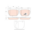 Conjunto de 4 pastilhas de freio COTEC TRW GDB1666