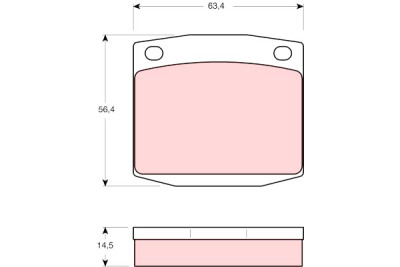 Conjunto de 4 pastilhas de freio TRW GDB169
