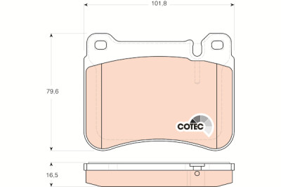 Conjunto de 4 pastilhas de freio COTEC TRW GDB1693